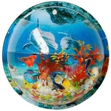 2Tfwadmx Wall Fish Bowl, Bola Gantung