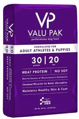 Valu-Pak 30-20 para atletas adultos e filhotes