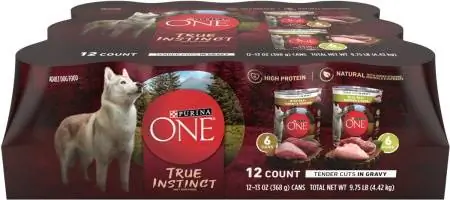 Purina ONE SmartBlend True Instinct Cortes tiernos en salsa Paquete variado Comida enlatada para perros