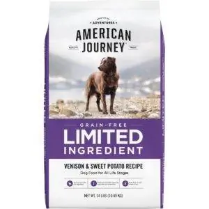 American Journey Limited Ingrediens Hjortkött & sötpotatisrecept Spannmålsfri torr hundmat (1)