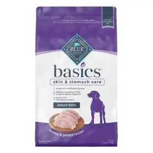 Blue Buffalo Basics Skin and Stomach Care ไก่งวงและสูตรมันฝรั่ง