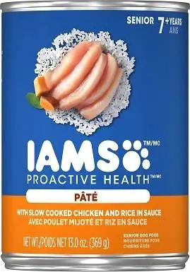 6Iams ProActive He alth Senior Với Thức ăn cho Chó Đóng hộp Cơm và Gà nấu Chậm