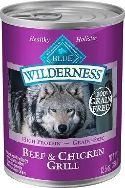 7Blue Buffalo Wilderness Beef & Chicken Grill Беззърнена консервирана храна за кучета