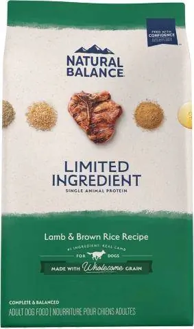 Natural Balance L. I. D. Alimento secco per cani formula agnello e riso integrale