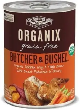 6Castor & Pollux Organix Butcher Bebas Gandum & Sayap Ayam Organik Bushel