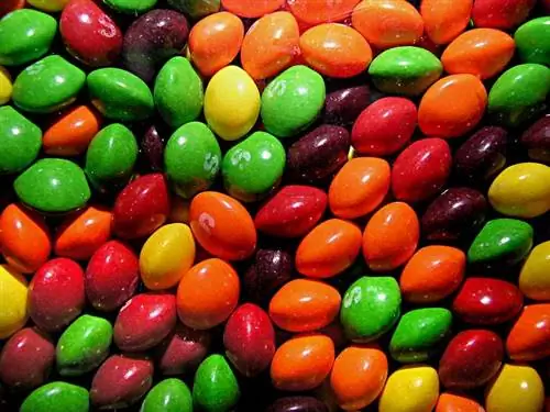 closeup skittles