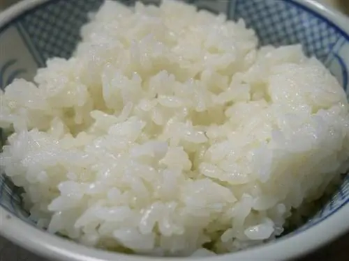 arroz blanco en un bol