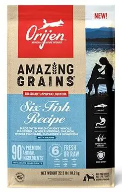 „Orijen Amazing Grains Six Fish“receptas