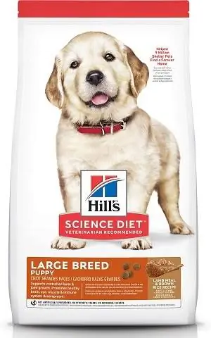 Hill's Science Diet Puppy Rase mari Făină de miel și orez Rețetă Hrană uscată pentru câini