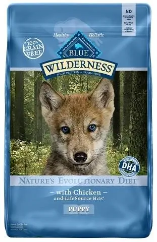 Blue Buffalo Wilderness Puppy Chicken Recipe Suha hrana za pse bez žitarica