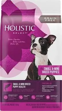 3Holistic Select Small & Mini Breed Puppy He alth Ansjos, sardiner og kyllingmåltider Oppskrift på tørr hundemat