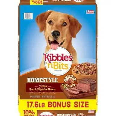 Kibbles 'n Bits Homestyle Manzo alla griglia e aromi vegetali Cibo secco per cani