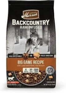 8Merrick Backcountry Freeze-Dried Raw สูตรเกมใหญ่พร้อมเนื้อแกะ