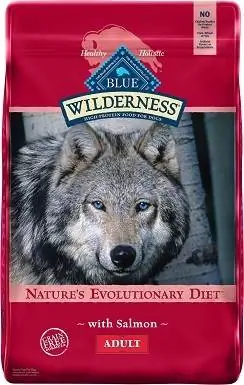 5Blue Buffalo Wilderness Receta de salmón Comida seca para perros sin granos