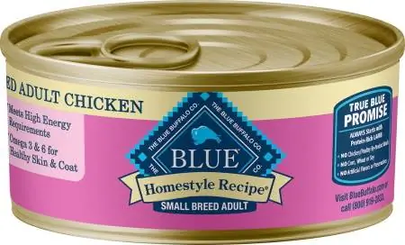 Blue Buffalo Homestyle Recept Liten ras Kycklingmiddag på burk hundmat