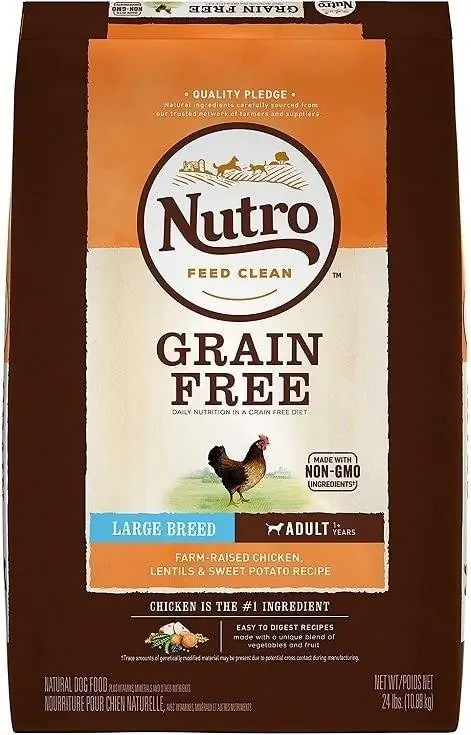 Nutro Grain-Free Loj Breed Adult Dry Dog Food (Chicken, Lentils & Sweet Potatoes)