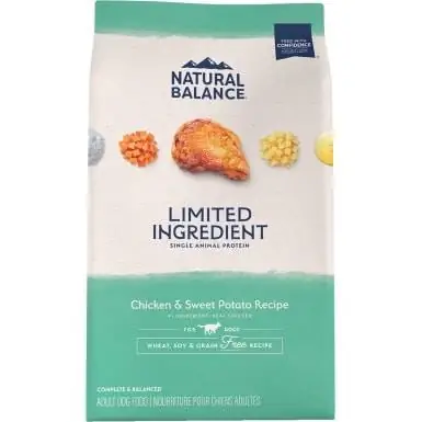 Natural Balance Limited Ingredient อาหารสุนัขแบบแห้งสำหรับไก่และมันเทศสูตรปราศจากธัญพืช